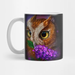 Owl and lilac Mug